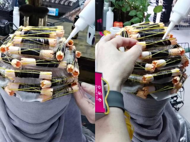 老人白发多发量少，试试这款冷烫小卷发型，不伤发好打理又显发量