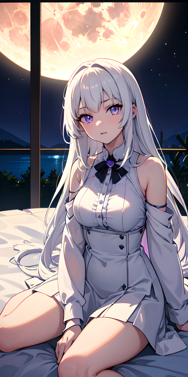 AI绘画：妩媚动人的动漫少女气质，超清画质