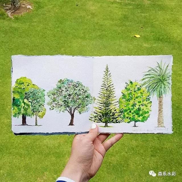 「森林系女孩」小清新水彩插画，带你走进自然的生活