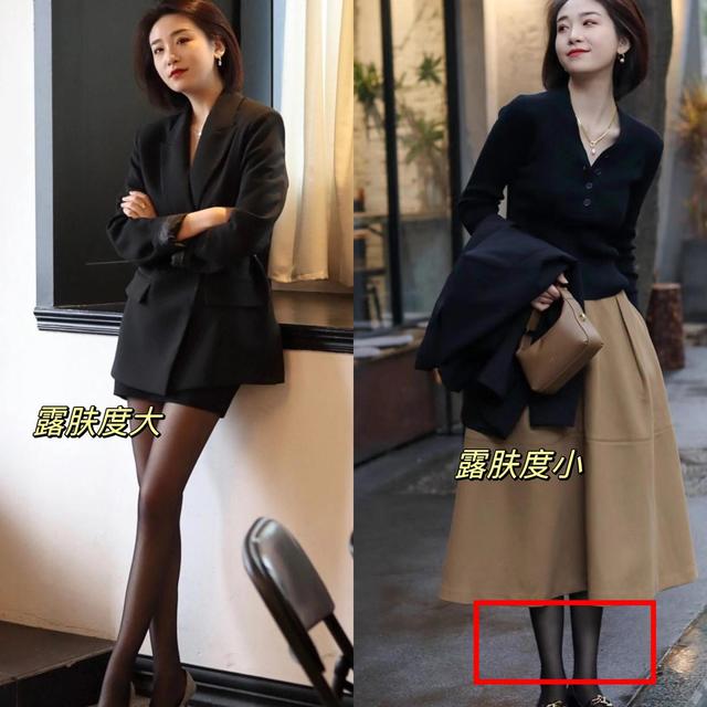 讲真！今年春天最流行“丝袜”穿搭，学着穿优雅迷人显腿长