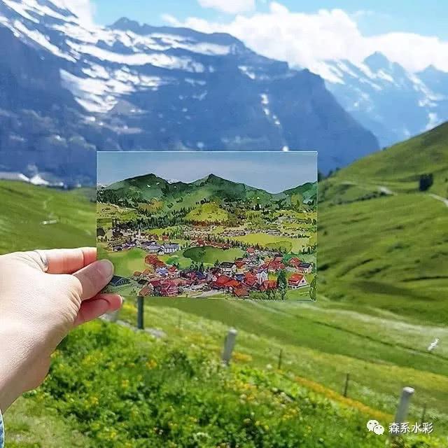 「森林系女孩」小清新水彩插画，带你走进自然的生活