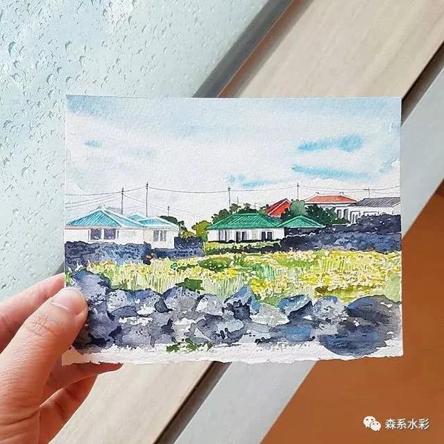 「森林系女孩」小清新水彩插画，带你走进自然的生活