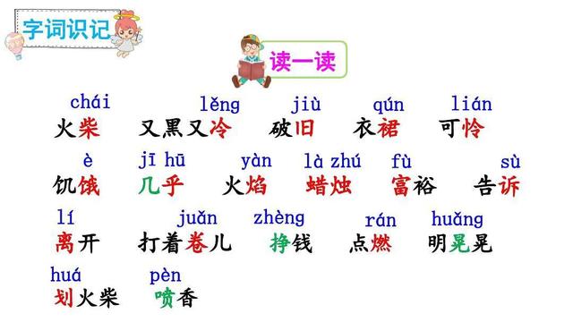 三年级语文上册第八课《卖火柴的小女孩》课文笔记，预习的好帮手
