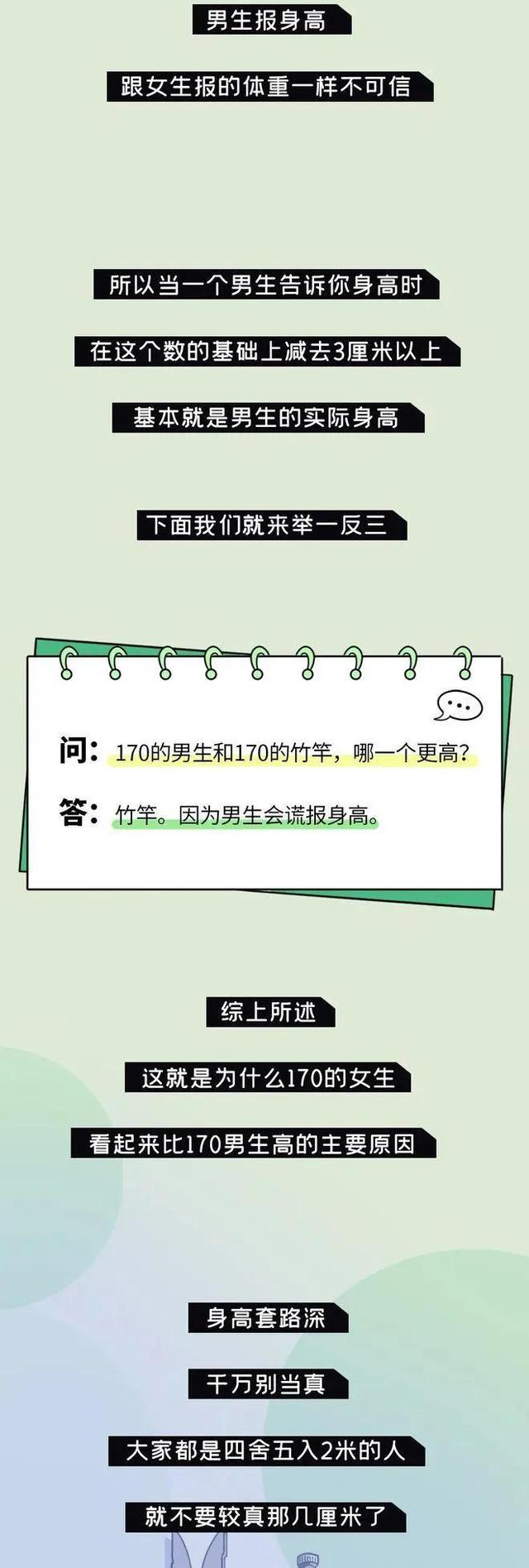 身高170的女生VS身高170的男生，到底谁看上去更高？