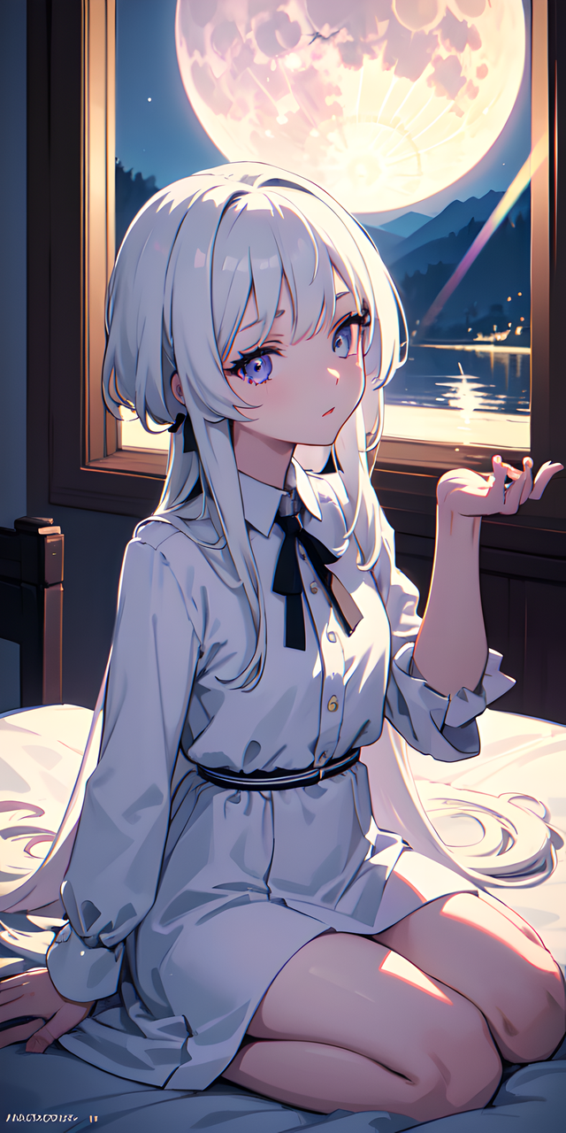 AI绘画：妩媚动人的动漫少女气质，超清画质