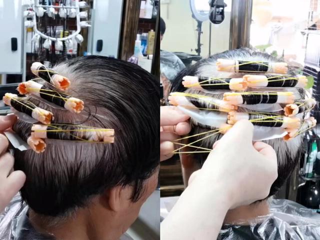 老人白发多发量少，试试这款冷烫小卷发型，不伤发好打理又显发量