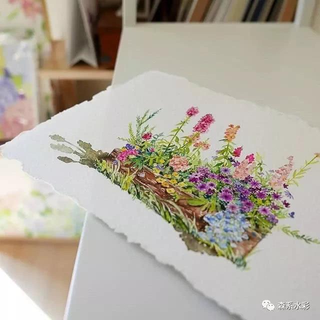 「森林系女孩」小清新水彩插画，带你走进自然的生活