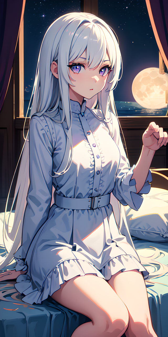 AI绘画：妩媚动人的动漫少女气质，超清画质