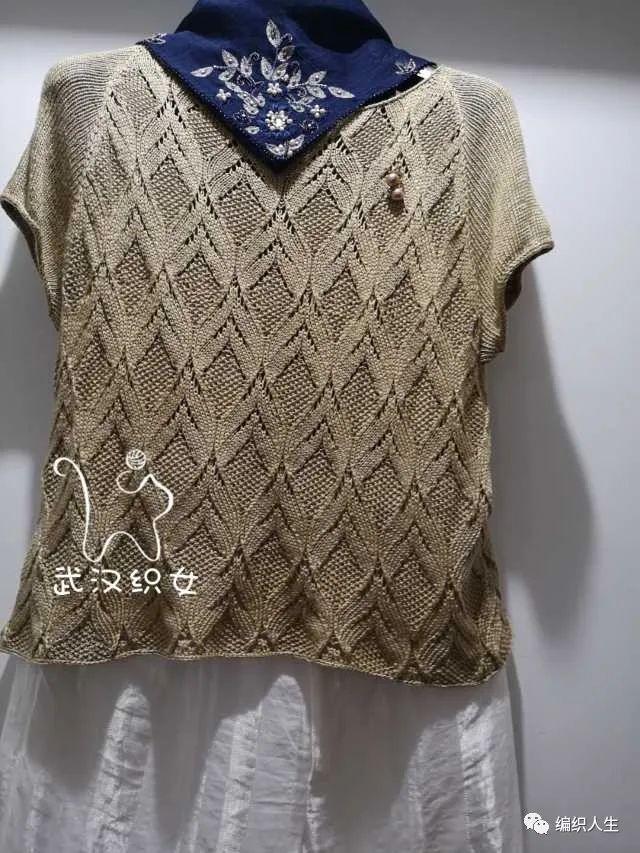 典雅精致，诗意：夏季云帛真丝女士套头衫（有编织图解）