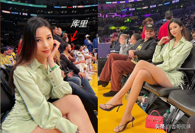 詹皇56分之夜，场边的美女又火了！超长美腿“秀”翻全场