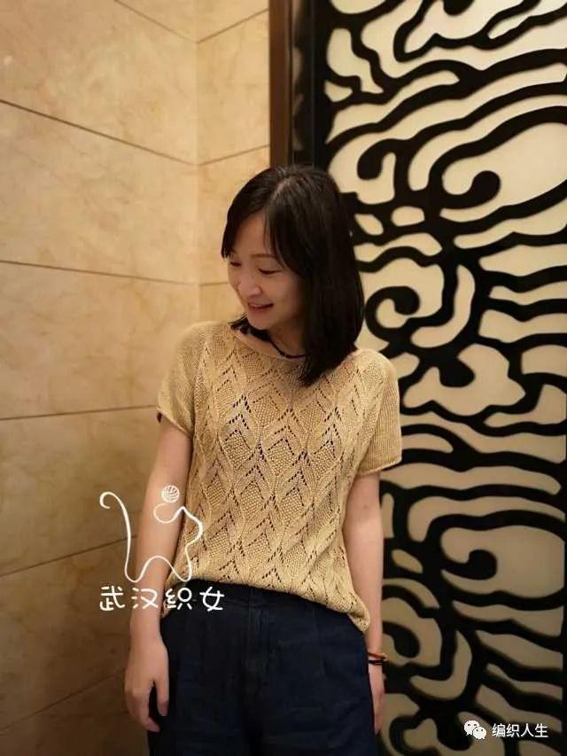 典雅精致，诗意：夏季云帛真丝女士套头衫（有编织图解）