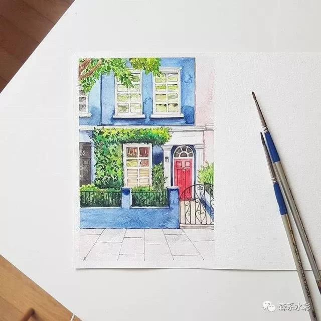 「森林系女孩」小清新水彩插画，带你走进自然的生活