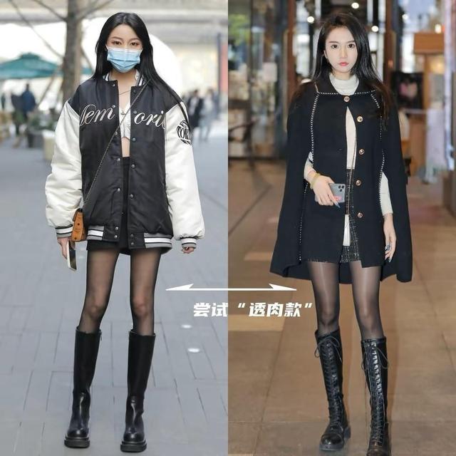 讲真！今年春天最流行“丝袜”穿搭，学着穿优雅迷人显腿长