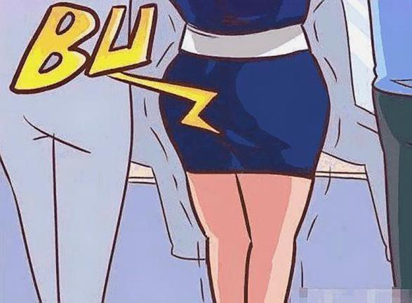 恶搞漫画:美女地铁上放屁,却因三个单词不再尴尬!