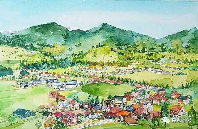 「森林系女孩」小清新水彩插画，带你走进自然的生活