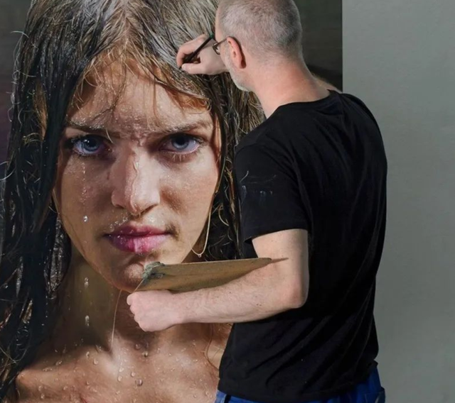 他笔下的湿身女人体少女,美得让人沦陷!细腻逼真堪称人肉打印机