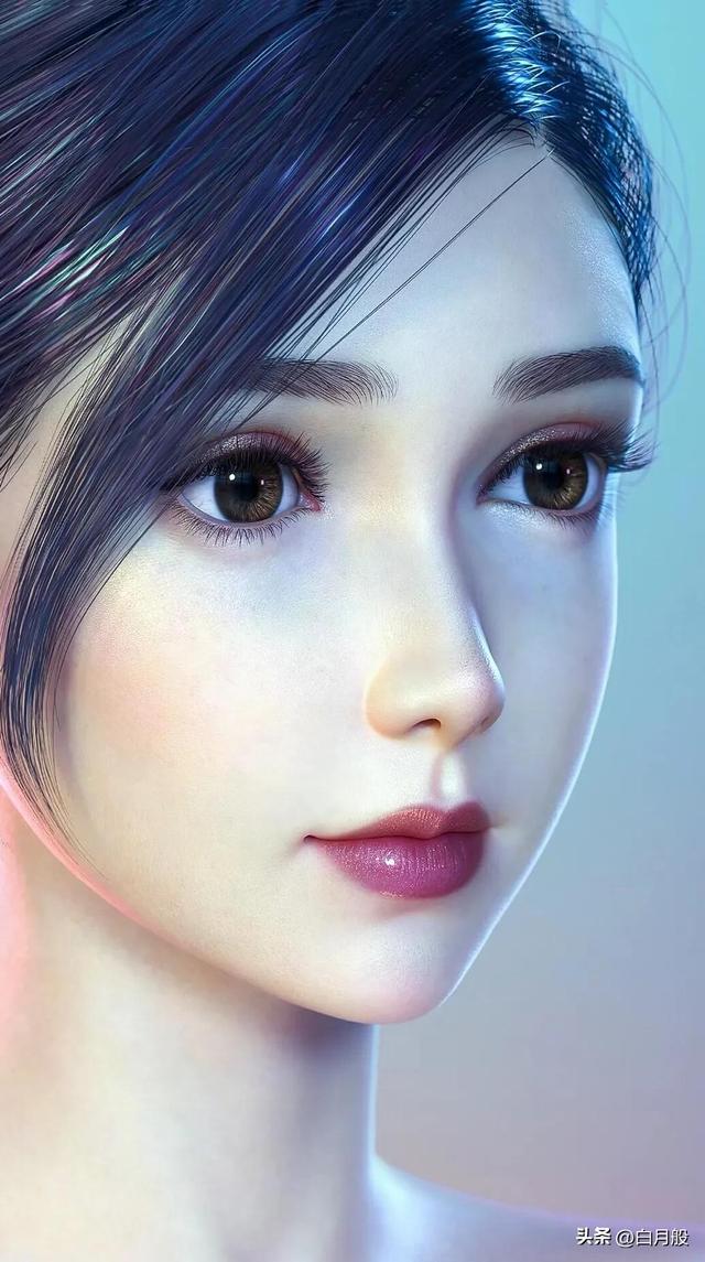 3D建模美女插画