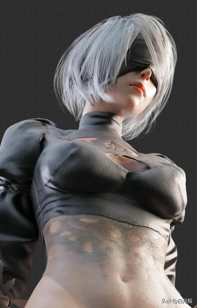 3D建模美女插画
