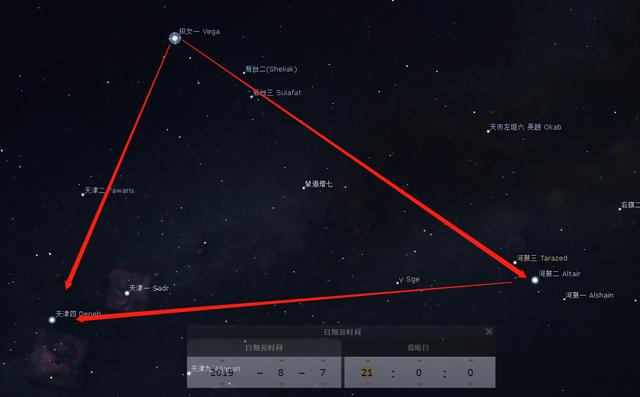 请设定好您的闹钟，今晚，让我们一起来欣赏下七夕时的织女牛郎星