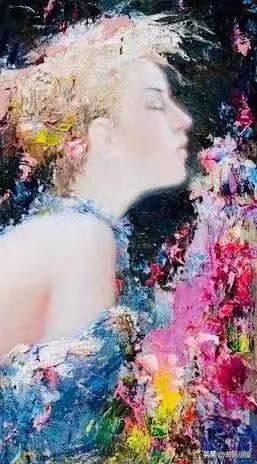 人体艺术油画,婀娜多姿的美女要从画卷中走出来了