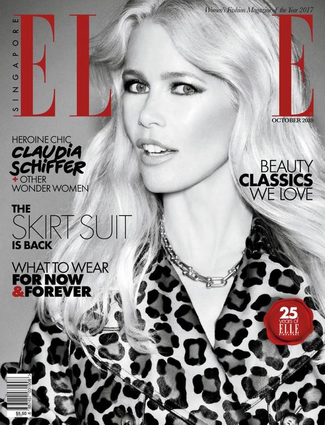 德国超模克劳迪娅·希弗 (Claudia Schiffer)拍摄的时尚杂志大片