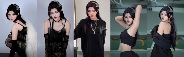 云韵真人换装显身材，斗破顶级建模被完美诠释，黑丝包臀全都有