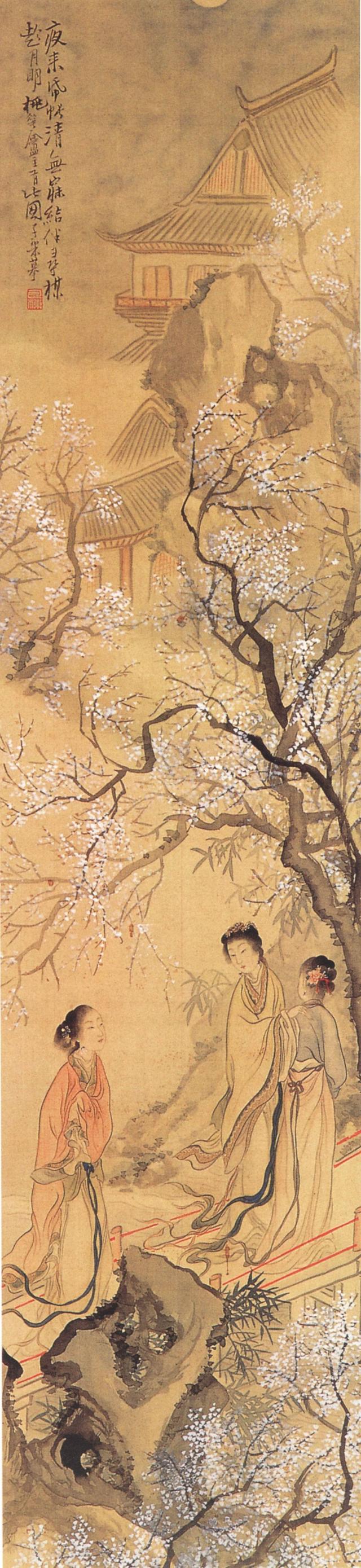 古代美女们的娱乐：投壶、寻梅、鼓瑟、吹箫