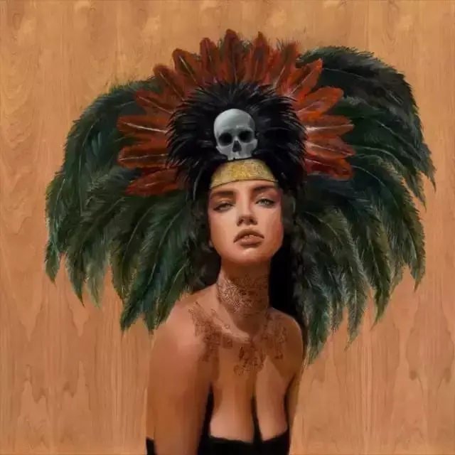 她笔下超火爆的人体绘画，用色大胆，美到让人窒息