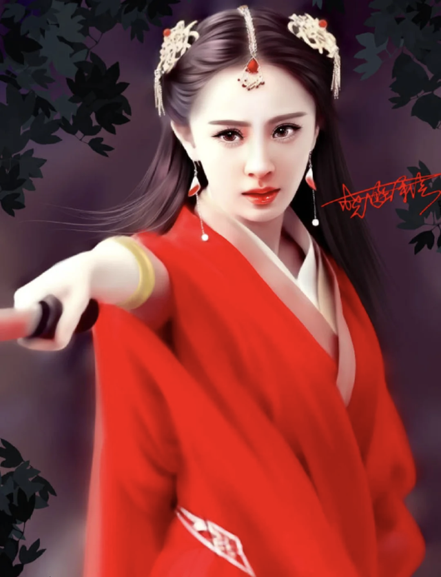 手绘｜赵丽颖古典，杨幂性感，虞书欣可爱，刘亦菲优雅，热巴绝美