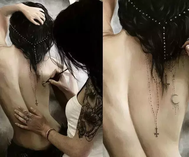 她笔下超火爆的人体绘画，用色大胆，美到让人窒息