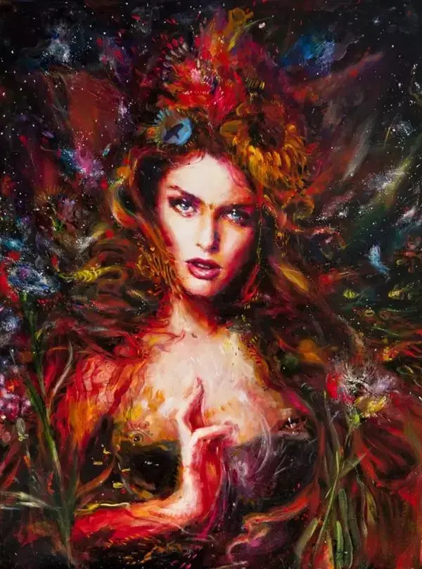 她笔下超火爆的人体绘画，用色大胆，美到让人窒息