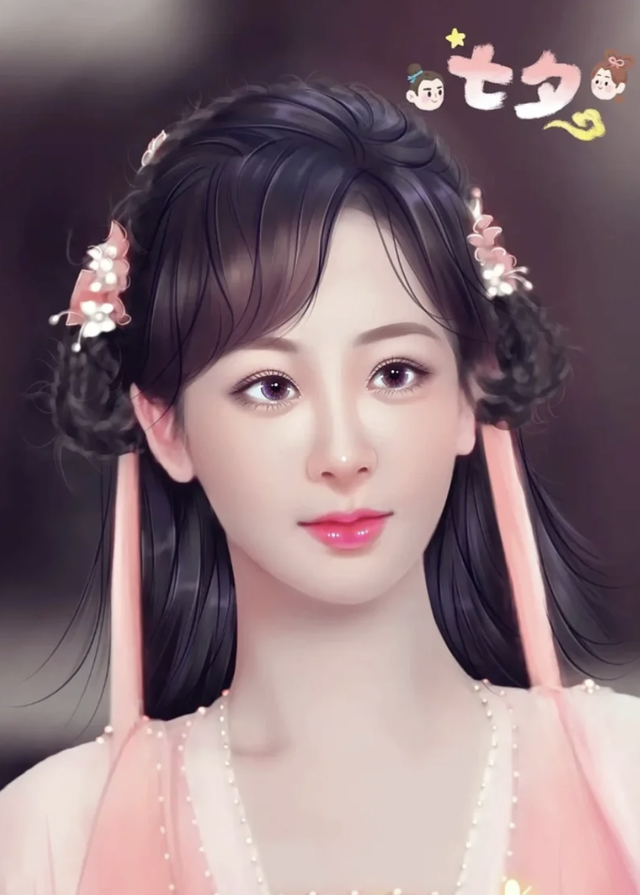 手绘｜赵丽颖古典，杨幂性感，虞书欣可爱，刘亦菲优雅，热巴绝美
