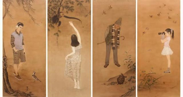 当代与古代的视觉感受交织于整个画面