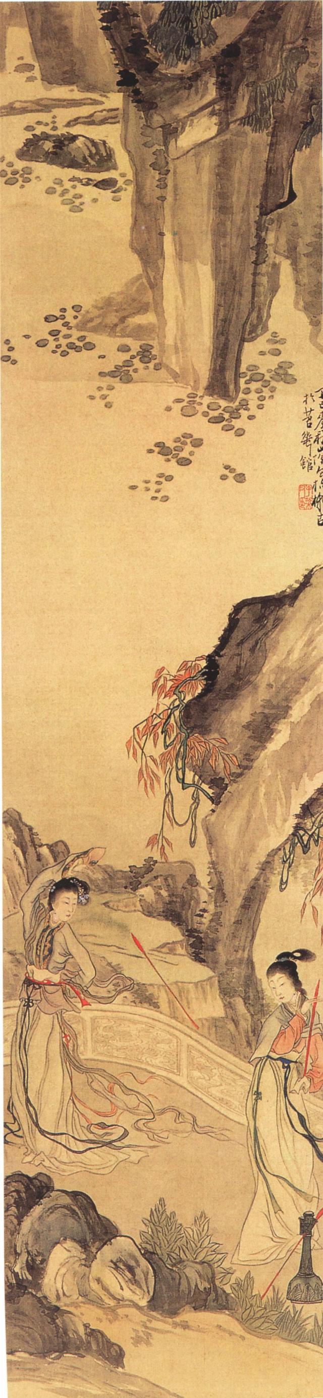 古代美女们的娱乐：投壶、寻梅、鼓瑟、吹箫