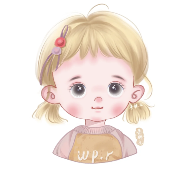 萌萌的Q版小女孩小男孩插画，画面粉粉嫩嫩太可爱啦
