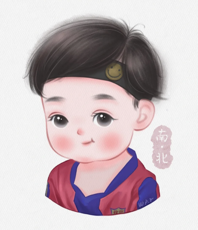 萌萌的Q版小女孩小男孩插画，画面粉粉嫩嫩太可爱啦