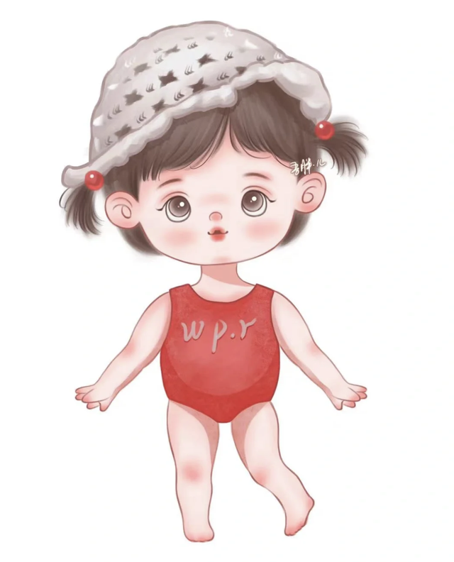 萌萌的Q版小女孩小男孩插画，画面粉粉嫩嫩太可爱啦