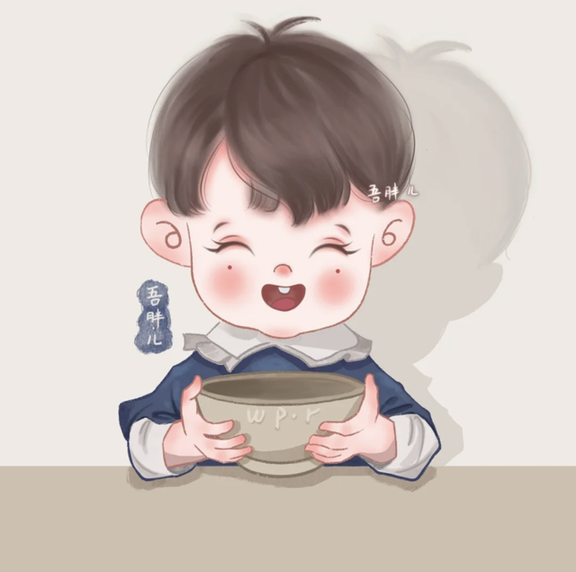 萌萌的Q版小女孩小男孩插画，画面粉粉嫩嫩太可爱啦