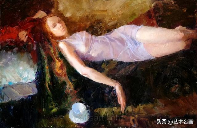 一种尽显朦胧之美的人体油画︱美国油画家埃里克 瓦列斯作品