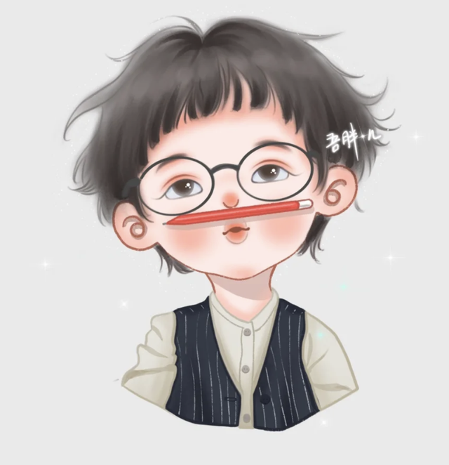 萌萌的Q版小女孩小男孩插画，画面粉粉嫩嫩太可爱啦