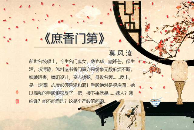 好看经典古言完本《君九龄》《金粉》《庶香门第》《重返王侯家》