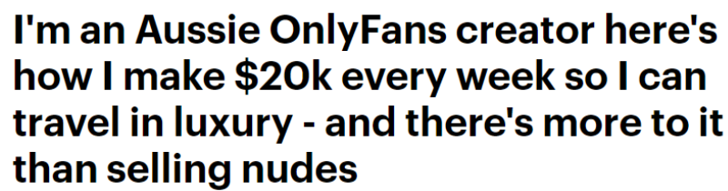 半年赚50万!澳女辍学当AV网红,自曝客户性癖好