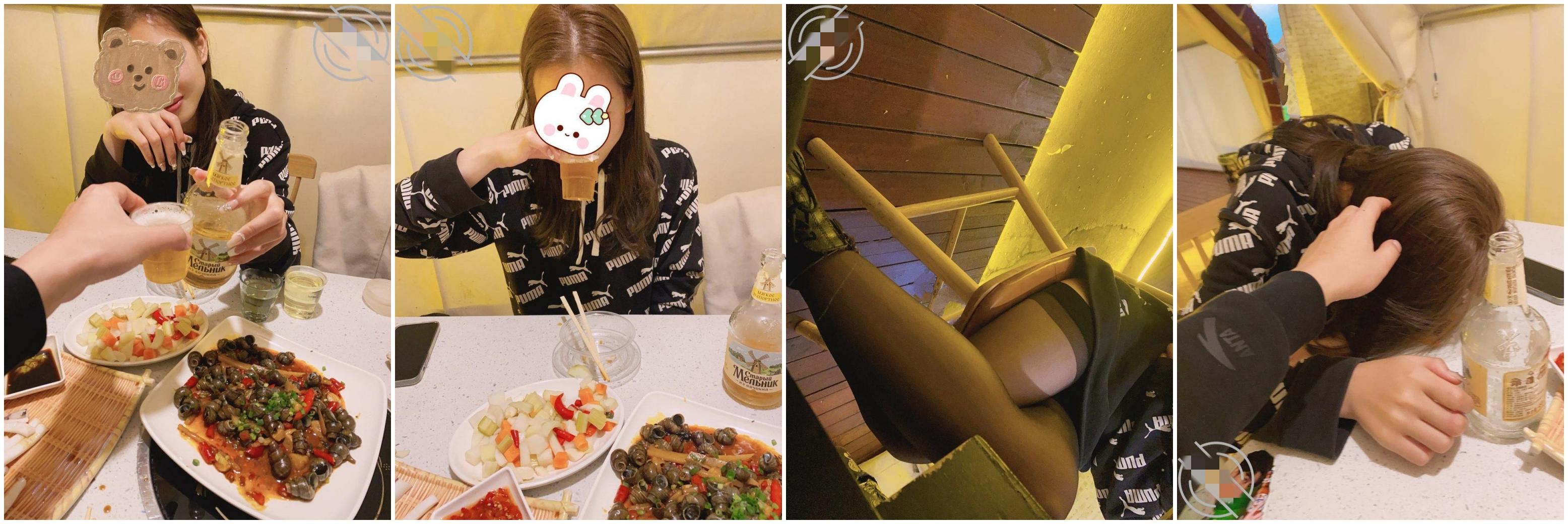 平面设计公司小老板招聘到一个极品大长腿美女大学生！黑丝美腿简直了，灌醉强上她