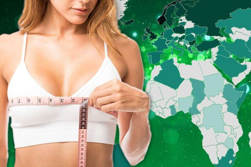 各国女性乳房排名 挪威D罩杯夺冠 越南AA垫底