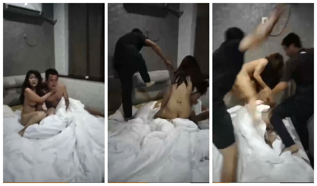 抓奸网爆事件❤️妻子光着身子还要护着情夫看来媳妇是找到真爱了