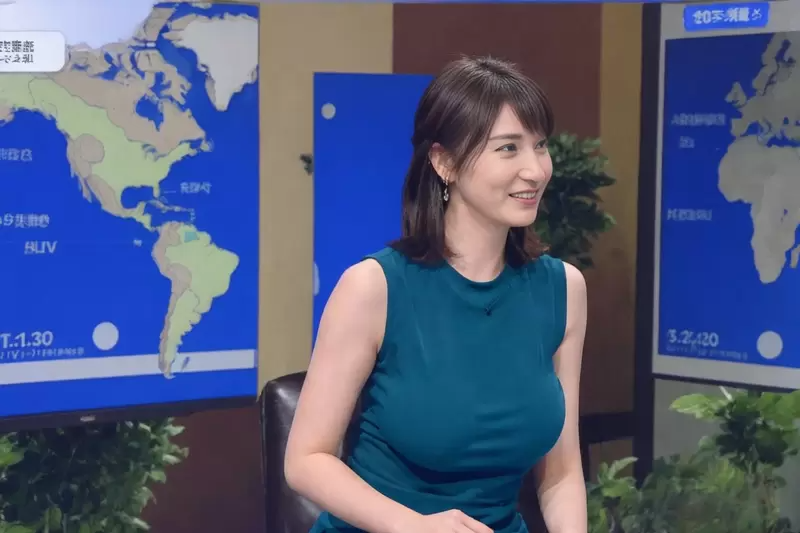 试用AI绘图生成《爆乳新闻女主播》如果新闻联播改为这样子的女主播，收视率会不会王者归来吗？