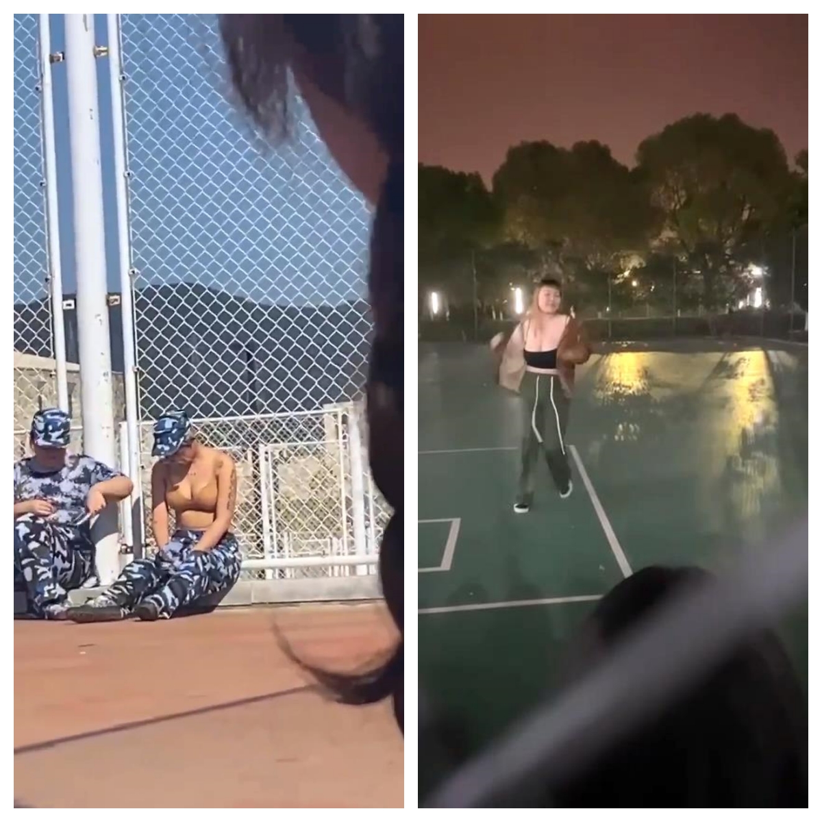 前有某高校军训新生舞蹈才艺表演，后有篮球场一枝独秀，军训生活真是多姿多彩，大学生生活丰富！