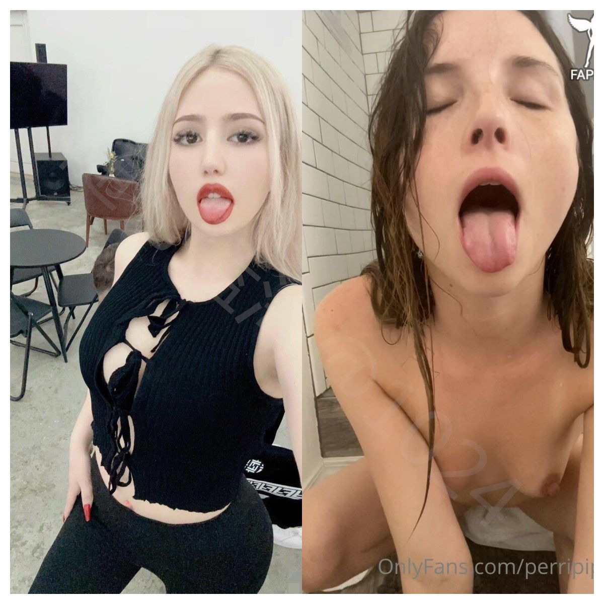 某博维族骗子 女博主与欧美成人艳星Pieper perri惊人相似