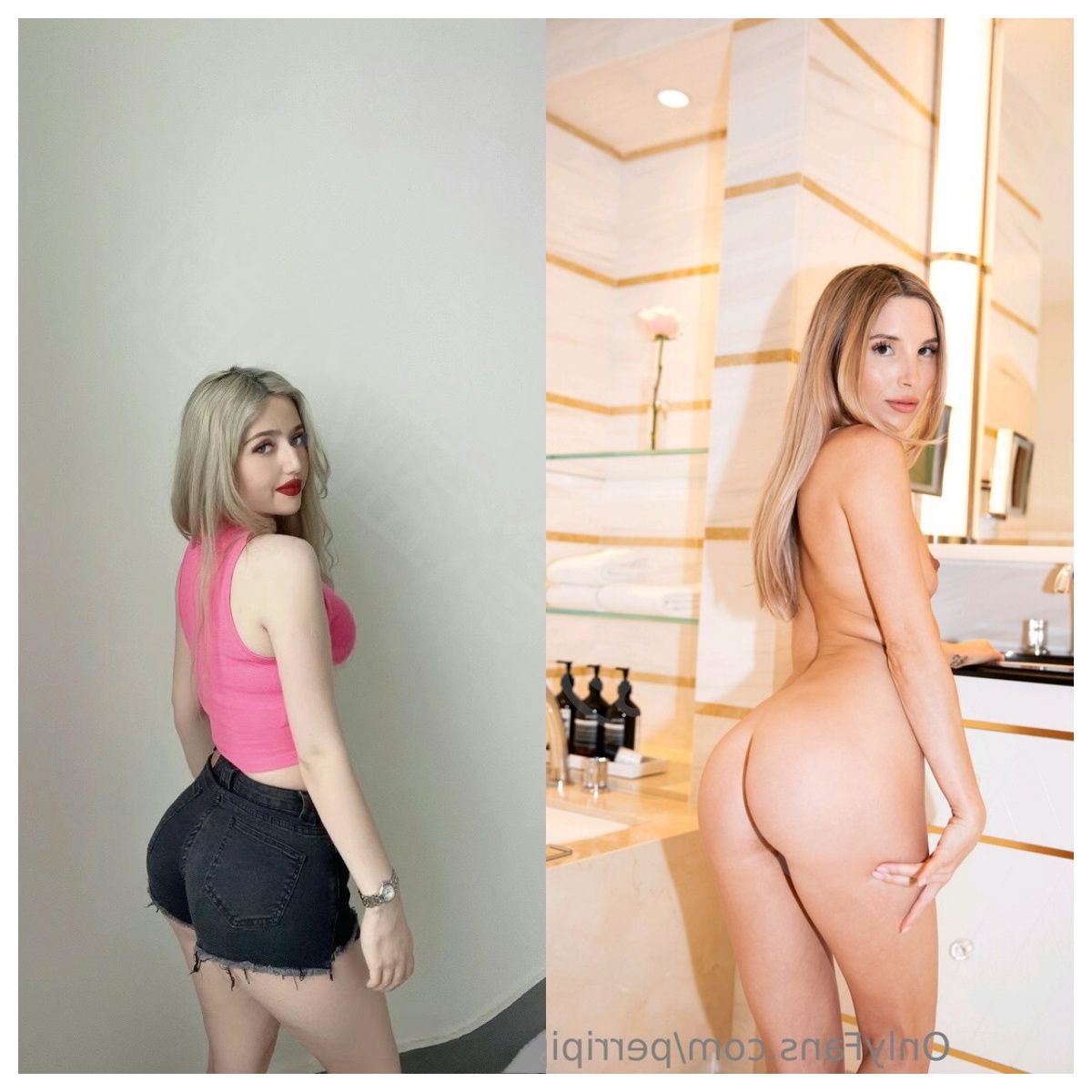 某博维族骗子 女博主与欧美成人艳星Pieper perri惊人相似