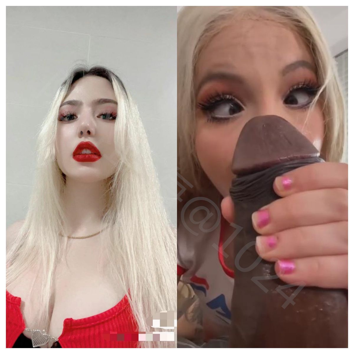 某博维族骗子 女博主与欧美成人艳星Pieper perri惊人相似